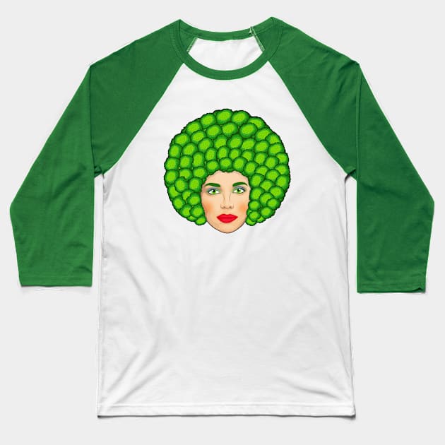 BROCCOLI HAIR Baseball T-Shirt by canzyartstudio